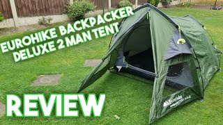 Eurohike Backpacker DLX 2 Man Tent Set Up and Review [upl. by Tamas]