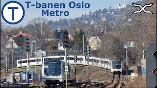 Tbane Oslo  Metro  Norway  Sporveien Tbanen  Ruter  2022 [upl. by Erhart209]