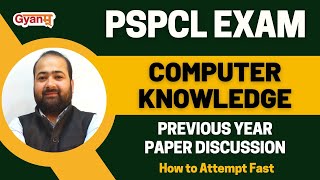 PSPCL Exam Preparation 2021  PSPCL Previous Year Paper Discussion  Computer Awareness  Gyanm [upl. by Poul250]