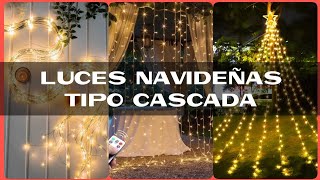 ✔ 12 Ideas Luces Navideñas Tipo cascada Y Cortina Para Ventanas y Exteriores  Lo Último [upl. by Naleek461]