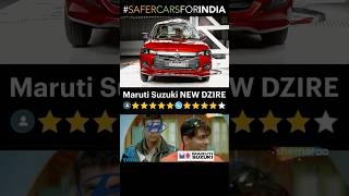 New Maruti Suzuki Dzire 5 Star Rating  Suzuki Dzire Rating  Tata Car  marutisuzuki [upl. by Malachy560]