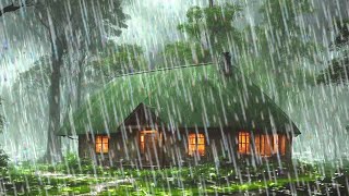 Pluie fine et tonnerre doux pour une relaxation profonde Le bruit de la pluie pour dormir [upl. by Erodavlas871]