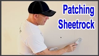 Patching Sheetrock DIY Drywall Hacks [upl. by Norak]