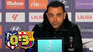 RUEDA PRENSA XAVI ATLETICO MADRID 03 FC BARCELONA [upl. by Jannel]