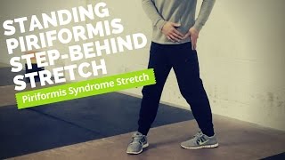 Standing StepBehind Piriformis Stretch For Piriformis Syndrome and Sciatica [upl. by Ebeohp144]