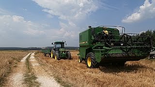 Żniwa 2013  Koszenie Pszenicy  Harvest Wheat  John Deere 1032 Lubelszczyzna HD [upl. by Worsham]