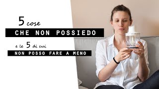 Le 5 COSE per la casa CHE NON POSSIEDOe le 5 di cui NON POSSO FARE A MENO [upl. by Yrehc475]