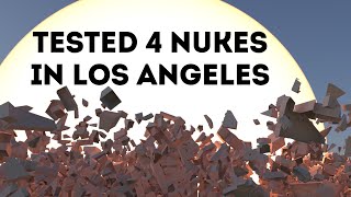 4 Nuclear Explosion in Los Angeles Russian Bombs and Others [upl. by Gawlas408]