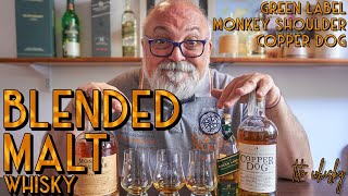 BLENDED MALT WHISKYComparamos Johnnie Walker Green Label Monkey Shoulder y Copper Dog Tito Whisky [upl. by Freemon]