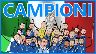 UEFA EURO 2020  LITALIA È CAMPIONE DEUROPA  PARODIA CARTOON  Parte 2 [upl. by Torr]