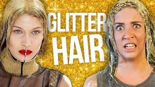 Full Head of Glitter CHALLENGE Beauty Break [upl. by Jennine]