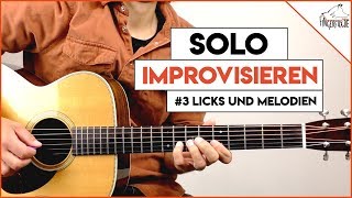 Gitarre  Improvisieren lernen  3 Licks [upl. by Garvy275]