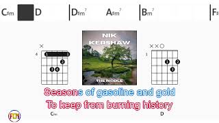 NIK KERSHAW The Riddle FCN GUITAR CHORDS amp LYRICS [upl. by Adnih270]