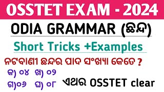 OSSTET EXAM 2024 ll Odia Grammar ll Short Tricks ରେ ଛନ୍ଦ କିପରି ନିରୂପଣ କରିପାରିବେ ll quotଛନ୍ଦquot Tricks [upl. by Underwood]