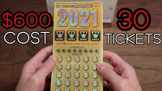 BOUGHT 600 WORTH OF 2021 20 SCRATCHERS PLAYED ENTIRE ROLL [upl. by Curzon969]