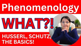 Phenomenology for beginners  Husserl and Schutz explained  Intentional consciousness essence etc [upl. by Berny391]