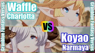 GBVS 4K Granblue Fantasy Versus Rank match Waffle Charlotta vs Koyao Narmaya [upl. by Rangel]