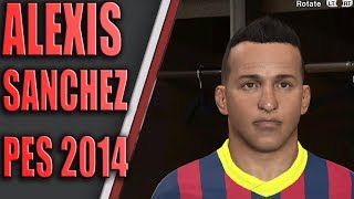 PES 2014  Createbuild Alexis Sanchez Face  hair [upl. by Onoitna]