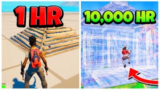 1 vs 10000 Hours in Fortnite [upl. by Netsirt]