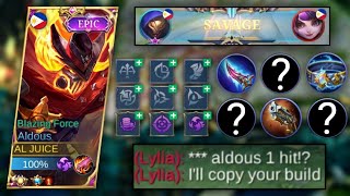 NEW ALDOUS 1 HIT BUILD AND EMBLEM Aldous Guide Rotation And Tutorial [upl. by Ariela]