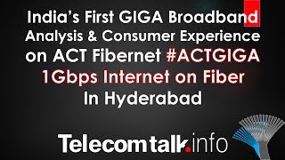 ACT Fibernet 1Gbps Internet on Fiber in Hyderabad  In Depth Analysis [upl. by Liddy]