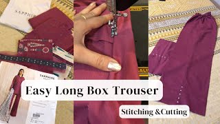 Elegant Look ✨ Very Comfortable Trouser  Step by Step Cutting amp Stitching [upl. by Leoine]