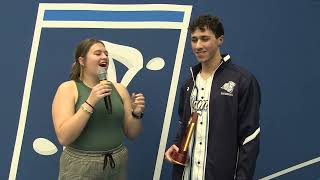 Justin Finkel  Post Race Interview 500 Free [upl. by Rowney633]