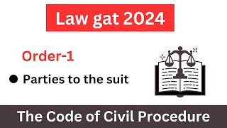 order 1 cpcRule 1 to 13parties to the suit law gat cpc lecturejudiciarylawgat [upl. by Ahsyen]