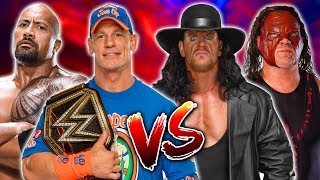 John Cena amp The Rock vs The Undertaker amp Masked Kane Brothers Of Destruction Classic Tag Team [upl. by Nivalc]