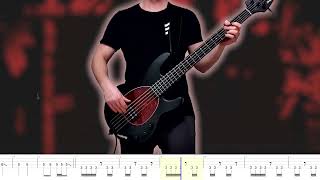 Deftones  Bored  Bass Cover with Play Along Tabs [upl. by Eibbil]