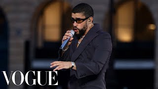 Bad Bunny Performs quotTití Me Preguntóquot quotMonacoquot amp quotVOU 787quot Live at Vogue World Paris  Vogue [upl. by Haduj]