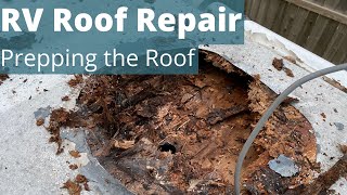 DIY RV Roof Repair  Stripping the Roof [upl. by Doralynn144]