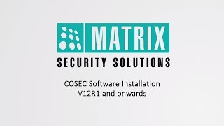 COSEC Software Installation V12R1 and onwards [upl. by Gillmore]