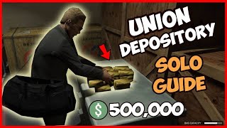 EASY 500000 SOLO Double Money  Union Depository Heist  Autoshop Contract GUIDE  GTA 5 Online [upl. by Ahseenyt]