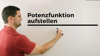 Potenzfunktion aufstellen mit 2 Punkten Funktionsgleichung bestimmen  Mathe by Daniel Jung [upl. by Earlie766]