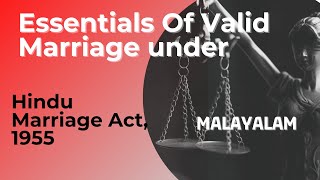 Essentials of valid marriage under Hindu Marriage Act1955 Section 57amp8 [upl. by Salahi]