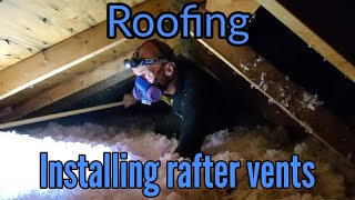 How to install rafter vents in an attic [upl. by Christyna]