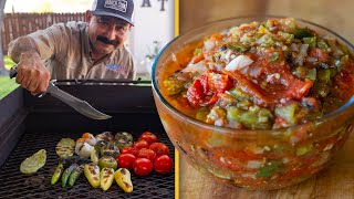 How to Make a SALSA MACHETEADA Easy amp Delicious Grilled Salsa Recipe [upl. by Farmelo184]