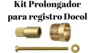 Prolongador para registro Docol  como instalar o acabamento com registro muito enterrado na parede [upl. by Mil]