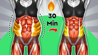 LOSE 2 INCHES OFF WAIST in 1 Week ➜ 30Min Standing Workout for Fast Results [upl. by Auehsoj]