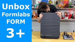 Unboxing Formlabs form 3 plus and starting the first print [upl. by Noizneb]