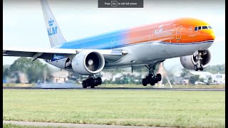 36 MIN Amsterdam Schiphol Plane Spotting POLDERBAAN Landings  4K [upl. by Winnick279]