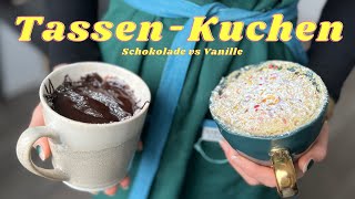 Tassenkuchen selber machen I Schokolade vs Vanille [upl. by Reich]