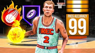 99 PASS ACCURACY  HOF DIMER in the RANDOM REC is UNSTOPPABLE NBA 2K24 [upl. by Etnaed]