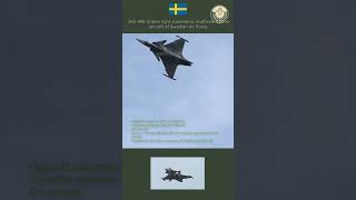 JAS39E Gripen light supersonic multirole fighter aircraft of Swedish Air Force military defence [upl. by Dianna]