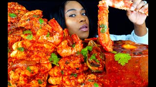 KING CRAB SEAFOOD BOIL MUKBANG  SEAFOOD  MUKBANG  DESHELLED LOBSTER  SEAFOOD BOIL  ASMR EATING [upl. by Sandell344]