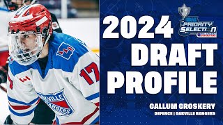 2024 OHLDraft Prospect Profile Callum Croskery Oakville Rangers [upl. by Oznarol934]