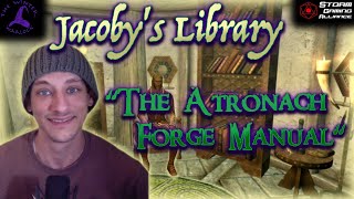 The Atronach Forge Manual Jacobys Library Skyrim skyrim skyrimletsplay [upl. by Yelime]