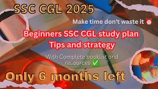 how to start ssc cgl preparation for beginners 📝  ssc cgl 2025 strategy ssccgl strategy [upl. by Tavi]