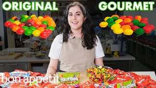 Pastry Chef Attempts To Make Gourmet Skittles  Gourmet Makes  Bon Appétit [upl. by Amsirp731]